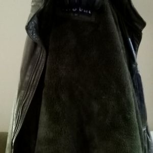 Genuine shearling leather jacket & wireless beats headphones